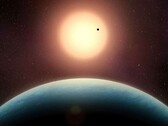 Rendering artistico della stella nana rossa L 98-59. (Fonte: Benoît Gougeon, Università di Montreal)