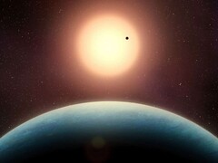 Rendering artistico della stella nana rossa L 98-59. (Fonte: Benoît Gougeon, Università di Montreal)