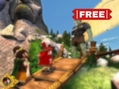 Ceville presenta fino a tre personaggi giocabili con personalità distinte ed eccentriche. Nella foto - uno screenshot ufficiale del gioco con il testo 