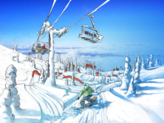 Concept art per SSX Project Gravity di Gordon Wang (fonte: ArtStation)