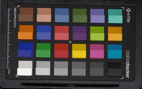 ColorChecker: il colore di riferimento è mostrato nella metà inferiore di ogni casella