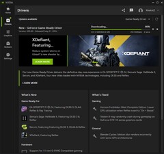 GeForce Download del driver Game Ready 555.85 nell'applicazione Nvidia (Fonte: Own)