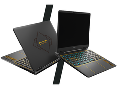 Il portatile da gioco HP Omen 16 LoL edition (nella foto) può essere configurato con un pannello WQXGA (2560×1600) da 16 pollici a 240 Hz, oppure con una versione 2K (1920×1200) a 165 Hz. (Fonte: HP)
