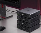 È possibile raggruppare in un cluster fino a quattro mini PC Lenovo ThinkCentre X Ultra per ottenere un potente server di intelligenza artificiale.