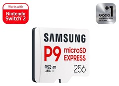 La capacità di 256 GB della scheda microSD Express Samsung P9 ha ricevuto un forte sconto su Amazon. (Fonte immagine: Samsung)