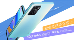 Oppo vende l'A76 in due colori, entrambi con alloggiamenti della fotocamera neri. (Fonte: Oppo)