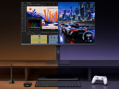 Il Redmi A27U 2027 ha un prezzo di partenza di circa 253 dollari. Nella foto: un’immagine promozionale che mostra la funzione dual-mode del monitor.