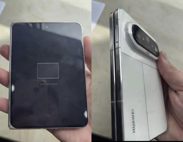 Huawei Pura X Max in bianco.