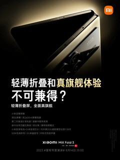 Xiaomi pubblicizza il Mix Fold 3 prima del suo lancio. (Fonte: Xiaomi via Weibo)
