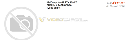 GeForce RTX 3090 Ti. (Fonte immagine: VideoCardz)
