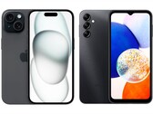 Il Samsung Galaxy A14 è stato lo smartphone Android più popolare nel 2023. (Immagine: Apple / Samsung)