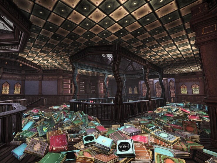 Se ogni libro deve essere rimesso a posto singolarmente, riordinare il vicolo magico potrebbe richiedere un bel po' di tempo. (Nell'immagine: una schermata di Cluttermancer: Tidy Up the Nightmare Alley.)