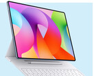Il MatePad Pro Max sarà presentato il 07 maggio 2026. Nella foto: un rendering che mostra il tablet con i suoi accessori.