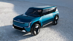 Una versione di produzione del SUV Kia Concept EV9 sarà lanciata in Europa nel 2023. (Fonte immagine: Kia)