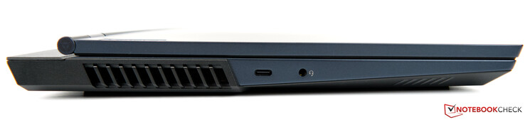 A sinistra: USB-C 3.2 Gen 2, porta combinata cuffie/microfono