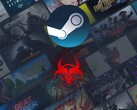 Banner di Steam con il logo del malware mostrato