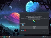 Desktop Linux Xray_OS basato su Arch con assistente Tolitica (fonte immagine: Xray_OS su SourceForge)