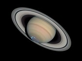 Un'immagine che mostra Saturno con le aurore. (Fonte: WikiImages - Pixabay)
