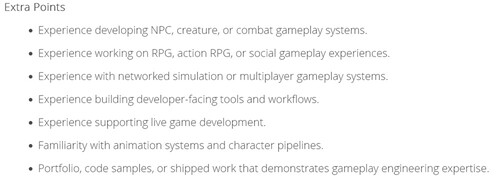 Esempio di annuncio di lavoro relativo a StarCraft