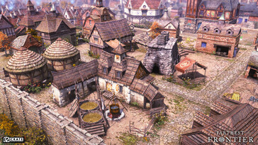 Un'immagine che mostra un edificio in Farthest Frontier.