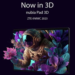 Il Nubia Pad 3D è uno dei tanti dispositivi che ZTE annuncerà durante il MWC 2023. (Fonte: ZTE)