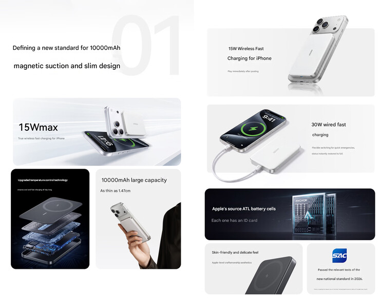 I punti salienti del power bank Air+ da 10.000 mAh (traduzione automatica)
