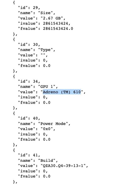 ...presumibilmente identificato come Snapdragon 460 grazie alla sua GPU.  (Fonte: Geekbench via MySmartPrice)