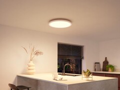 La plafoniera Philips Hue Devote (nella foto) è arrivata in Europa. (Fonte: Philips Hue)