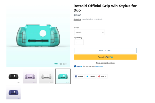 La custodia con stilo è disponibile in cinque colori.