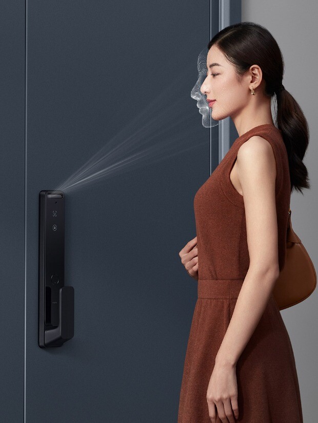La serratura intelligente Xiaomi per il riconoscimento del volto utilizza la tecnologia della luce strutturata 3D. (Fonte: Xiaomi)