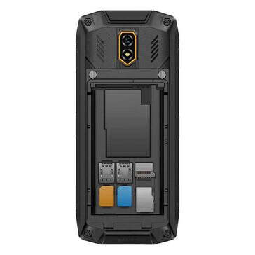 Sono inclusi tre slot per schede e la batteria è rimovibile