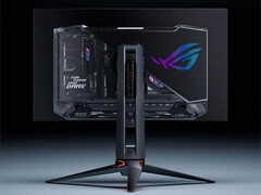 L'ultimo monitor gaming da 27 pollici di Asus adotta il suo accattivante linguaggio di design semitrasparente. (Fonte: Asus)