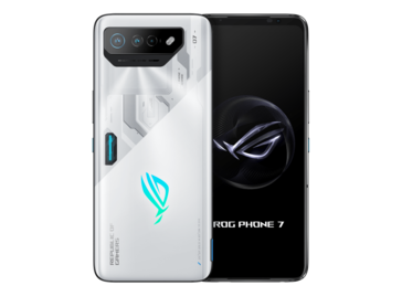 Il ROG Phone 7 è disponibile nel colore Storm White con logo RGB...