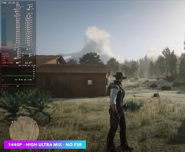 Red Dead Redemption 2 in esecuzione su Steam Machine a 1440p con impostazioni