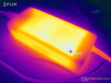 L'adattatore CA raggiunge oltre 45 C quando è sotto carico per lunghi periodi