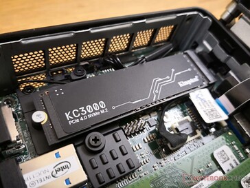 Disco Kingston installato sulla nostra unità di test Intel NUC11