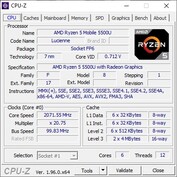 Lenovo IdeaPad Flex 5 CPU-Z: Scheda CPU