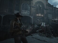 Screenshot di gioco tratto da *The Sinking City 2* che mostra il protagonista Calvin Rafferty.