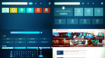 Il browser aperto Seraphic è incluso per la navigazione di siti web. (Fonte immagine: Notebookcheck)