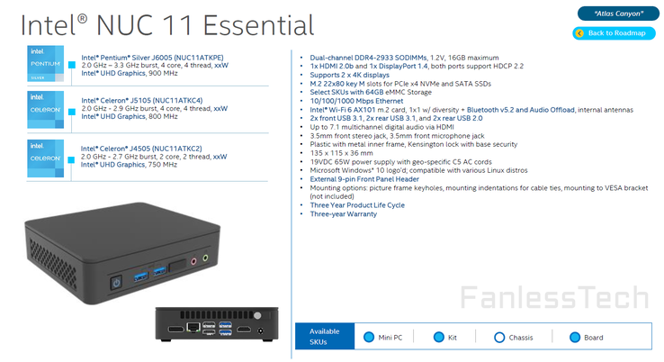 Scheda tecnica completa, via FanlessTech