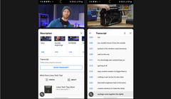 Le trascrizioni di YouTube in un modo nuovo. (Fonte: Android Police)