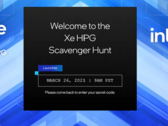 La nuova pagina di destinazione della caccia al tesoro per le GPU Xe HPG di Intel. (Immagine: Intel)