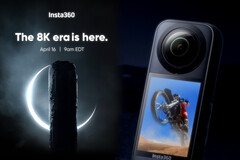 Sembra che la Insta360 X4 sostituirà la Insta360 X3 (nella foto a destra) il 16 aprile. (Fonte immagine: Insta360 - modificato)