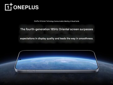 OnePlus 16 sarà dotato di un display OLED con una frequenza di aggiornamento massima di 185 Hz.
