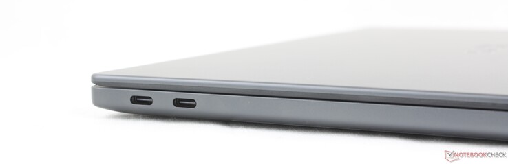 Sinistra: 2x USB-C Thunderbolt 4 con DisplayPort 2.1 + Power Delivery