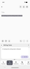 Strumenti di scrittura in Gboard