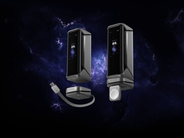 Gli accessori del blocco magnetico EcoFlow Rapid Pro X si attaccano ai pogo pin nella parte inferiore del power bank. (Fonte: EcoFlow)