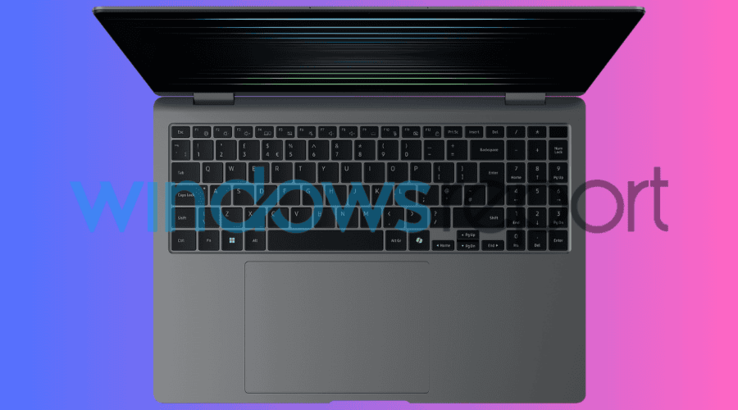 Tastiera Samsung Galaxy Book 5 Pro 360 (fonte: Windows Report)