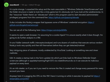 Indagine su Reddit della demo di Steam infetta (Fonte immagine: screenshot, subreddit PC Gaming)
