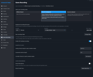 Opzioni di registrazione di Steam (immagine via Notebookcheck)